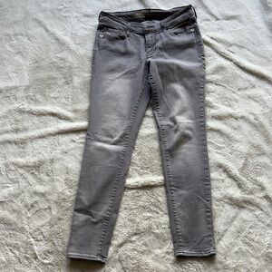 Old Navy Rockstar Skinny Jeans | Gray Mid Rise Stretch Denim | Size 6 Petite